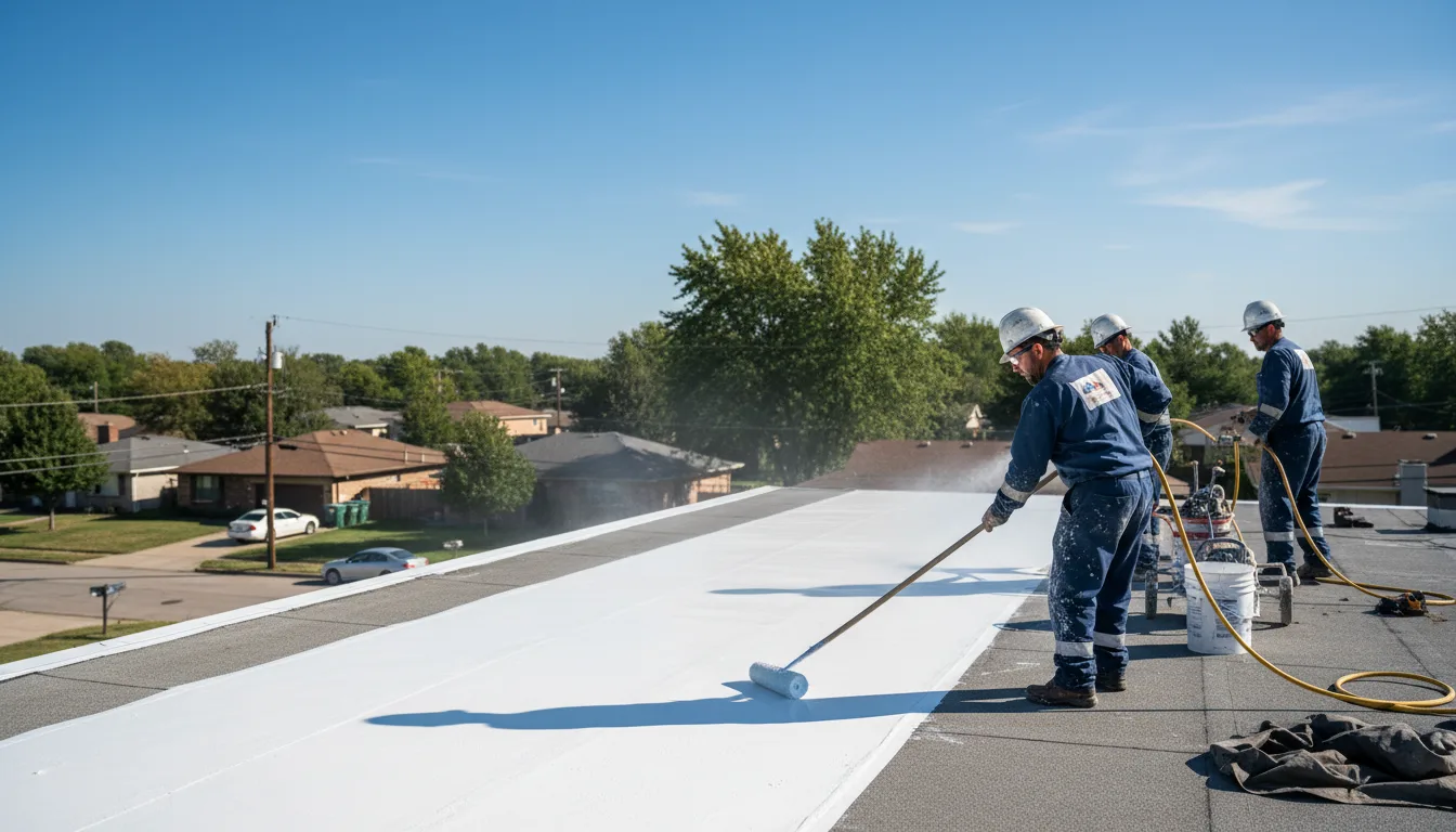 Commercial roof coating in Secor, IL near me